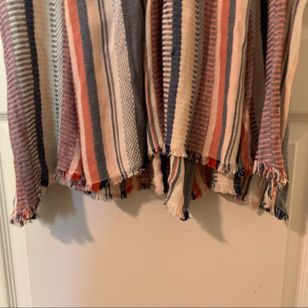 True Craft Striped Patchwork Linen Style Dress - image 7